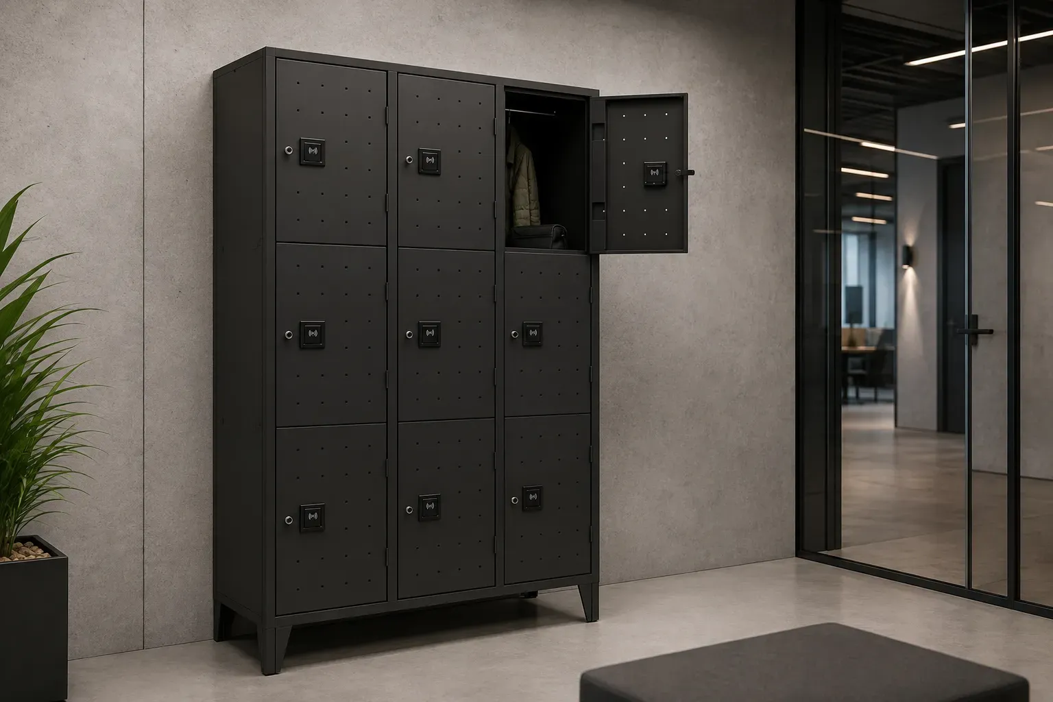 Armadi Black Line in un ufficio