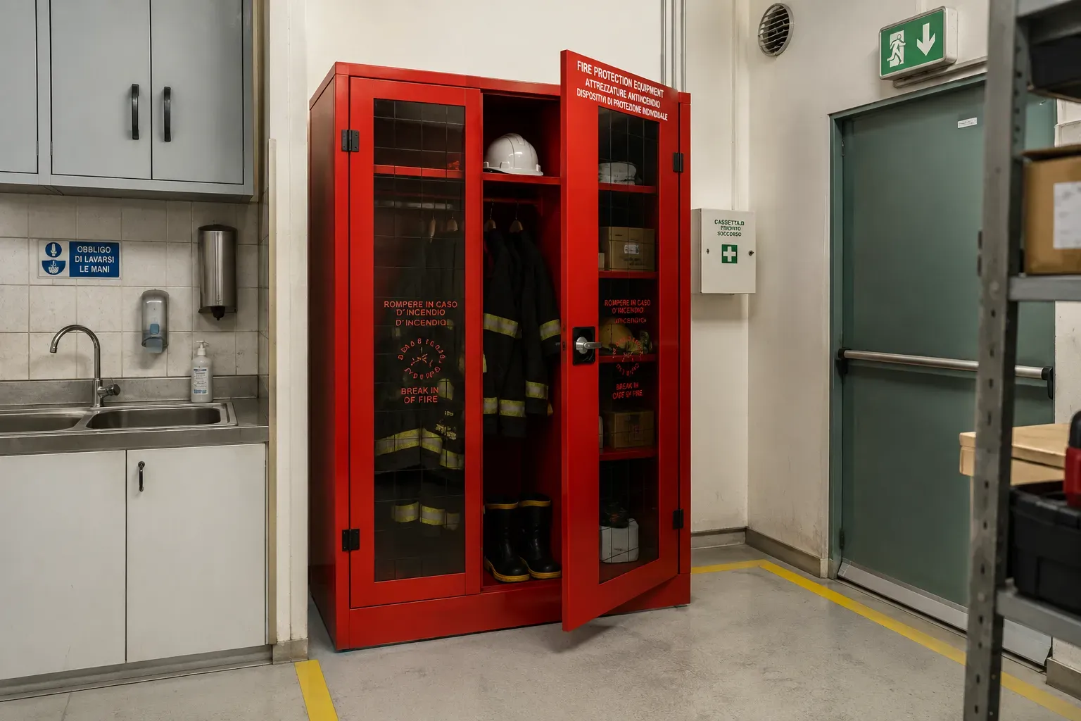 Armadio spogliatoio specialistico per DPI e calzature